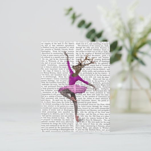 Ballet Deer in Roze Briefkaart (Staand voorkant)