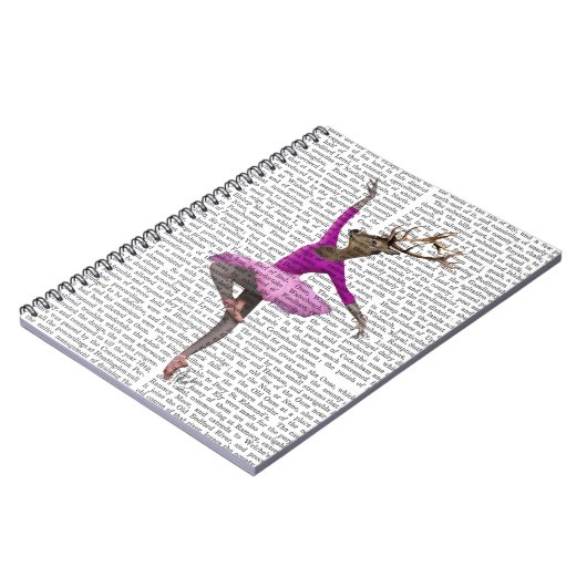 Ballet Deer in Roze Notitieboek (Linkerzijde)