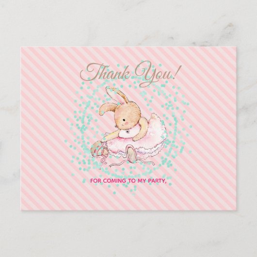 Ballet Dieren AquaBallet Dieren Aqua Bedankt Briefkaart (Voorkant)