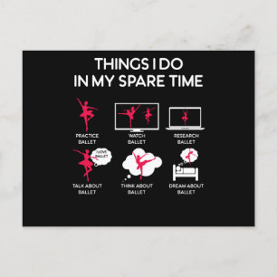 Ballet dingen die ik doe in mijn vrije tijd briefkaart