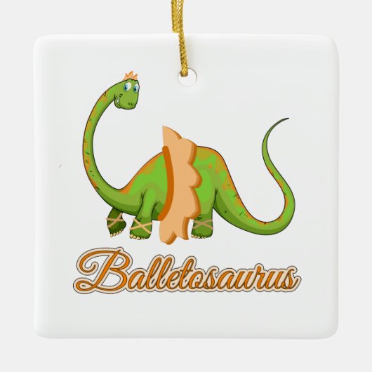 Ballet Dinosaur Gift for Dance Student Keramisch Ornament (Voorkant)