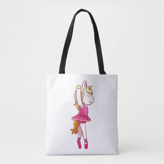 Ballet Eenhoorn Ballerina Eenhoorn Tote Bag (Voorkant)