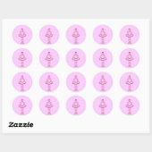 Ballet eerste positie ronde sticker (Vel)