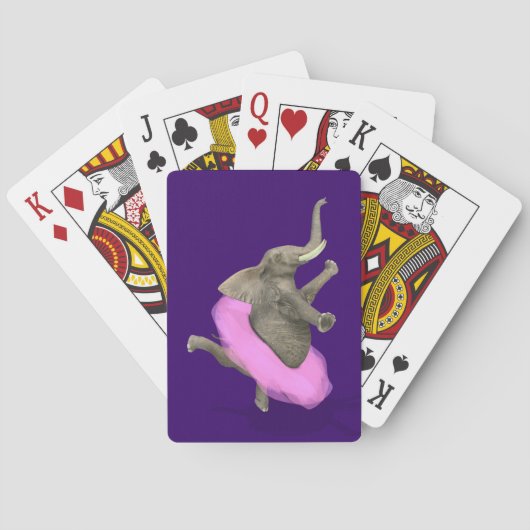 Ballet Elephant en Pointe Pokerkaarten (Achterkant)