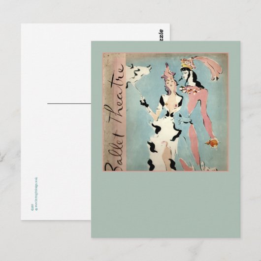 Ballet en theater briefkaart (Voorkant / Achterkant)