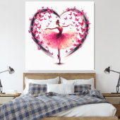 Ballet en Vlinders Canvas Afdruk (Insitu (Slaapkamer))