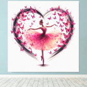 Ballet en Vlinders Canvas Afdruk (Insitu (Houten vloer))