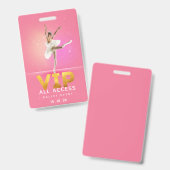 Ballet evenement VIP All Access Pas Badge (Voor- en achterkant)