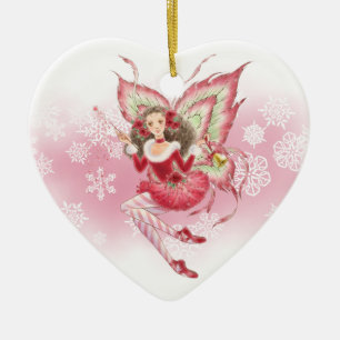 Ballet Fairy Holiday Ornament - Heart