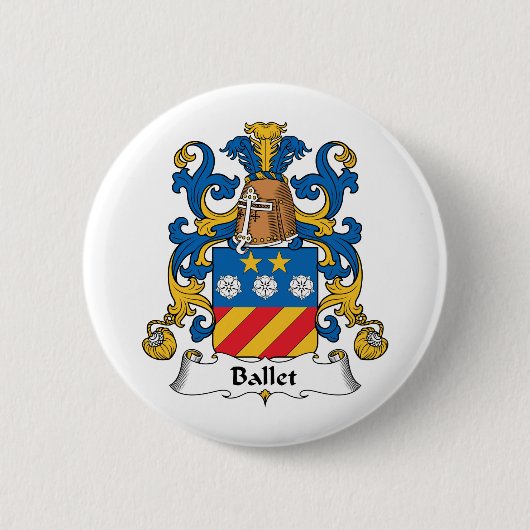 Ballet Family Crest Ronde Button 5,7 Cm (Voorkant)