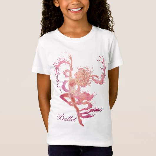 Ballet Fantasy Girls Baby Doll T-shirt (Voorkant)