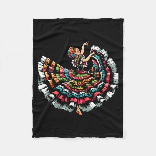 Ballet Folklorico-danser Mexico Traditioneel Fleece Deken (Voorkant)