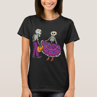 Ballet Folklorico Skelet Suiker Skull Dia De Los  T-shirt