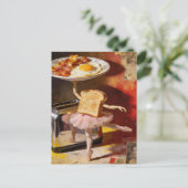 ballet for breakfast surreal briefkaart (Staand voorkant)