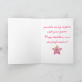 Ballet Gefeliciteerd Ballerina met sterren Kaart (Binnen)