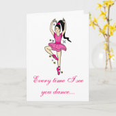 Ballet Gefeliciteerd Ballerina met sterren Kaart (Gele Bloem)