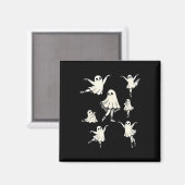 Ballet Ghost Ballet Dancer Spooky Dance Teacher Ha Magneet (Voorkant / Achterkant)