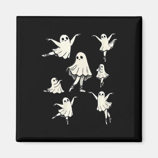 Ballet Ghost Ballet Dancer Spooky Dance Teacher Ha Magneet (Voorkant)
