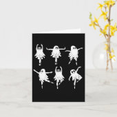 Ballet Ghost Dancer Spooky Dance Teacher Halloween Kaart (Gele Bloem)