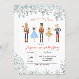 Ballet Glitter Zilveren Verjaardag Notenkraker Uit Kaart