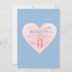 Ballet Heart met aanwijsbare schoenen en termen Kaart