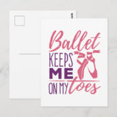 Ballet houdt me op mijn tenen, Ballerina Dancer Briefkaart (Voorkant / Achterkant)