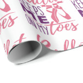 Ballet houdt me op mijn tenen, Ballerina Dancer Cadeaupapier (Rol Hoek)