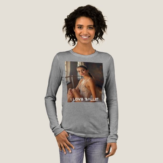 BALLET - I LOVE BALLET Tri-Blend SHIRT (Voorkant)
