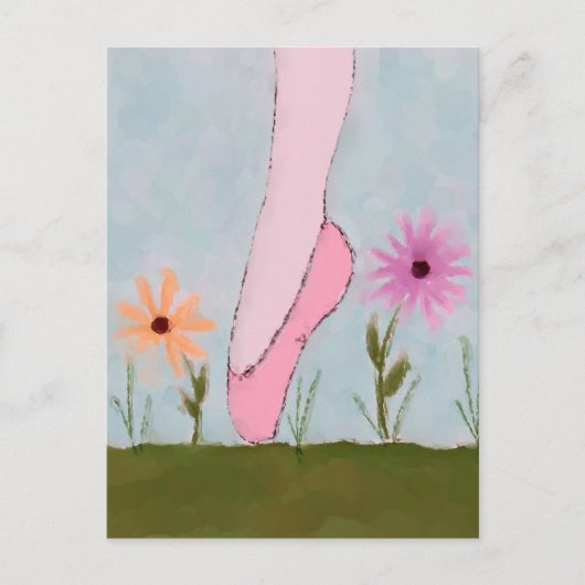 Ballet in Briefkaart Flowers (Voorkant)
