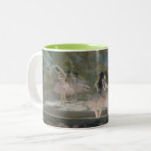 Ballet in de Opéra van Parijs - Edgar Degas Tweekleurige Koffiemok (Voorkant links)