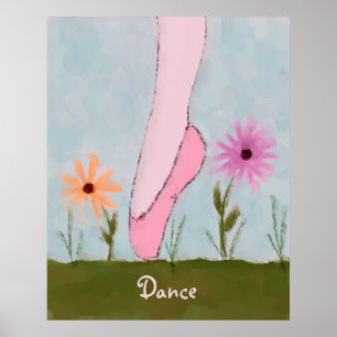 Ballet in Flowers  Poster Print
