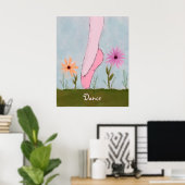 Ballet in Flowers  Poster Print (Thuiskantoor)