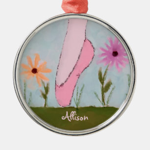 Ballet in Flowers sierbloem Metalen Ornament