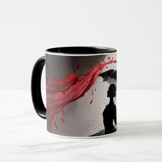 Ballet in het rood mok (Voorkant links)