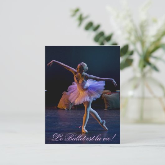 Ballet is een levenskaart briefkaart (Staand voorkant)