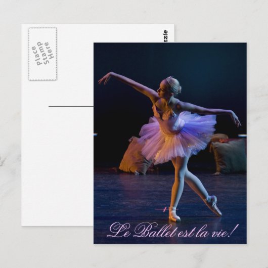 Ballet is een levenskaart briefkaart (Voorkant / Achterkant)