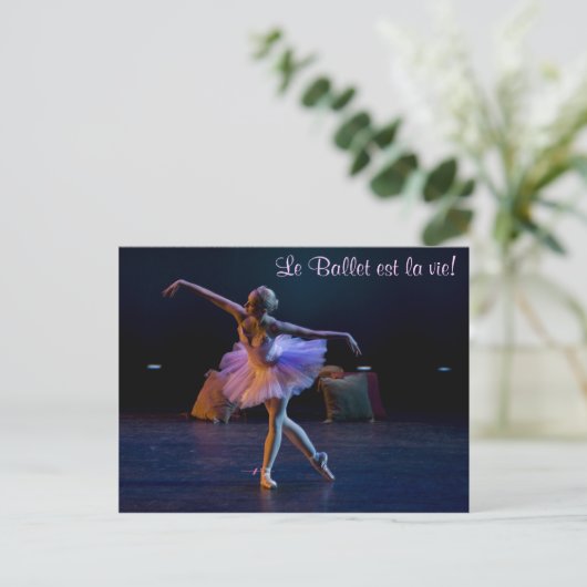Ballet is een levenskaart briefkaart (Staand voorkant)