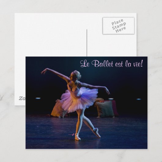 Ballet is een levenskaart briefkaart (Voorkant / Achterkant)