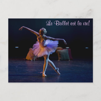 Ballet is een levenskaart briefkaart