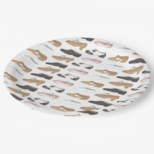 Ballet Jazz Tap Lyrische Acro Karakter Dance Schoe Papieren Bordje (Gekanteld)