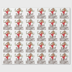 Ballet Kerst Reindeer Ballerina Cadeaupapier