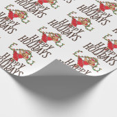 Ballet Kerst Reindeer Ballerina Cadeaupapier (Hoek)