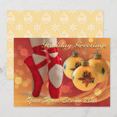 Ballet Kerstvakantie Groet Feestdagenkaart (Voorkant / Achterkant)