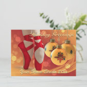 Ballet Kerstvakantie Groet Feestdagenkaart (Staand voorkant)