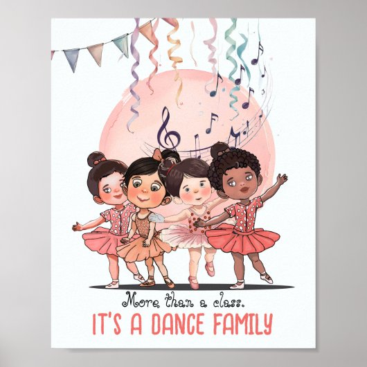 Ballet Klas Poster – Het is een Dansfamilie (Voorkant)