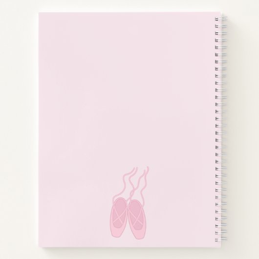 Ballet kleding Notitieboek - roze achtergrond (Achterkant)