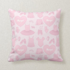 Ballet kleding patroon kussen - roze achtergrond