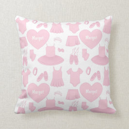 Ballet kleding patroon kussen - witte achtergrond