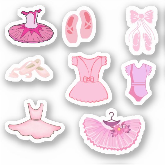 Ballet Kleding Stickers (Voorkant)