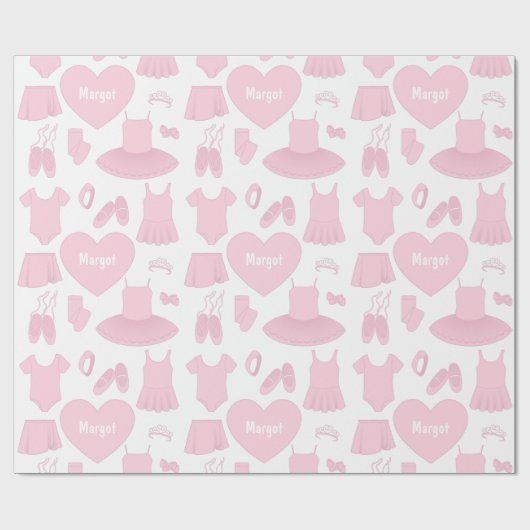 Ballet kleren wrapping papier - witte achtergrond (Vlak)
